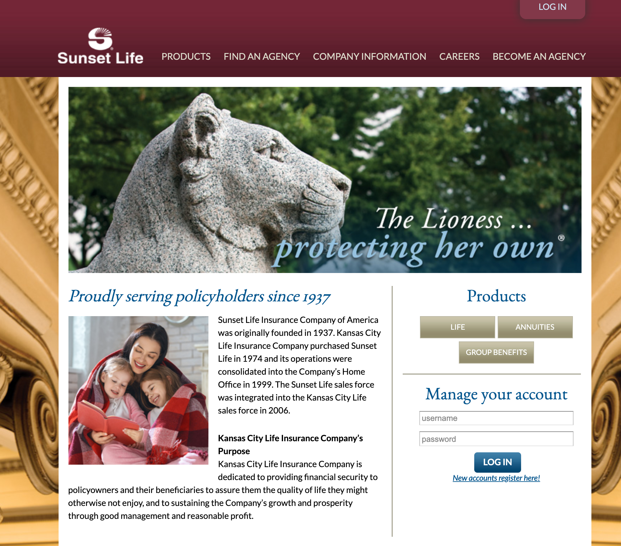 Sunset Life Financial Co Home Page