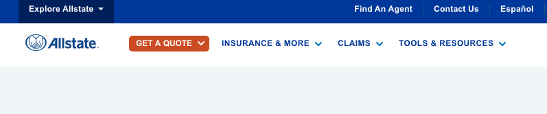 Allstate get a quote button highlight