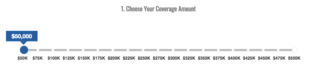 American Family Insurance Term Coverage Adjustment Slider